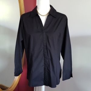 Lee Riders black button up long sleeve blouse